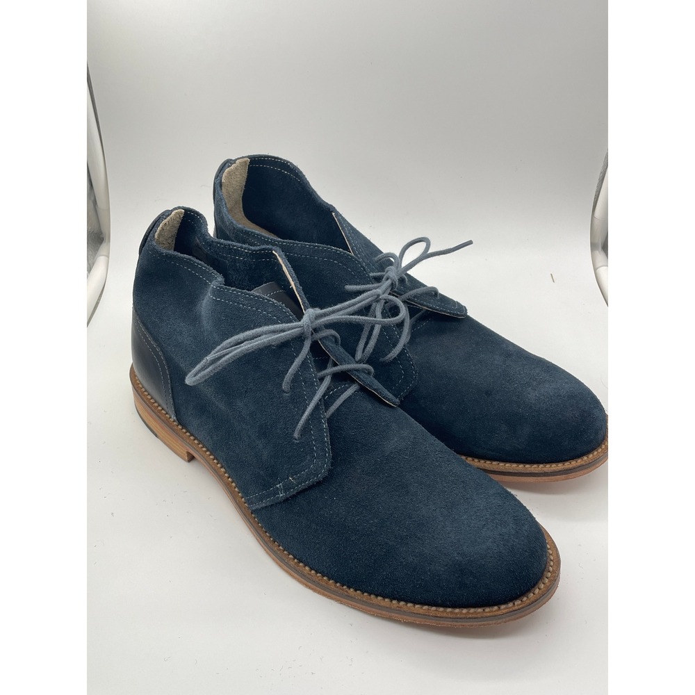 J Shoes Monarch Navy Blue Suede Leather Chukka Desert Boots Mens 8.5 C5923